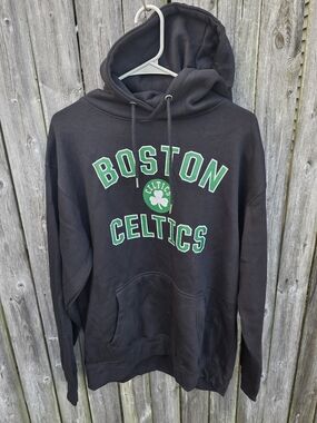Fanatics Black Boston Celtics Hooded Sweatshirt with Green Logo